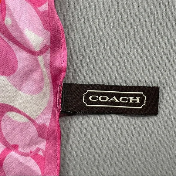 Coach Scarf 100% Silk Made in Japan Interlocking Cs with Ladybugs - Picture 5 of 16